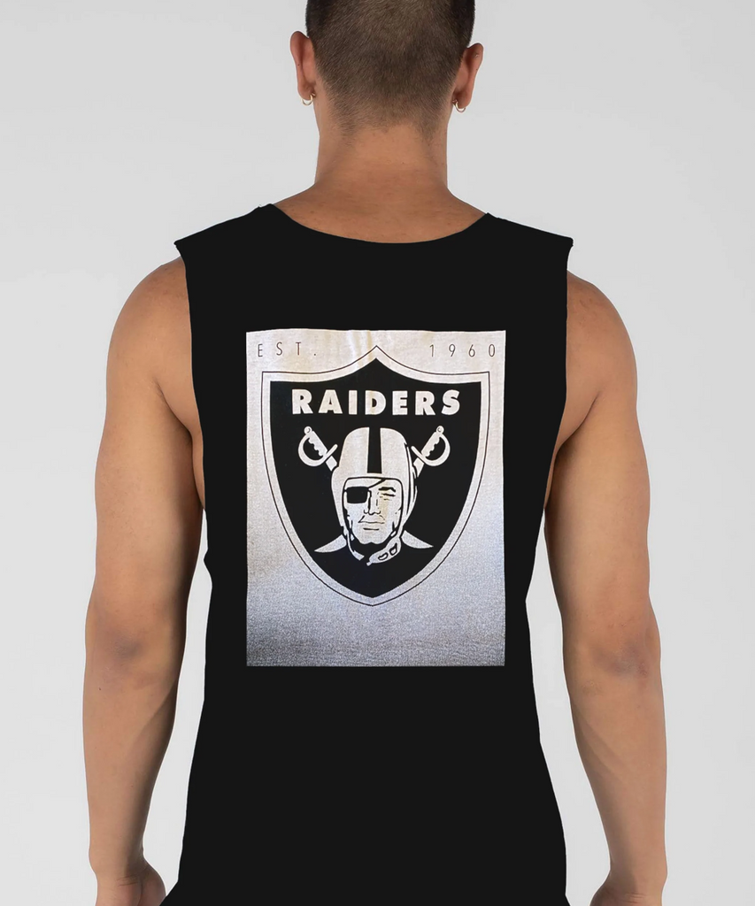 Profile Men's Black Las Vegas Raiders Big and Tall Muscle Tank Top