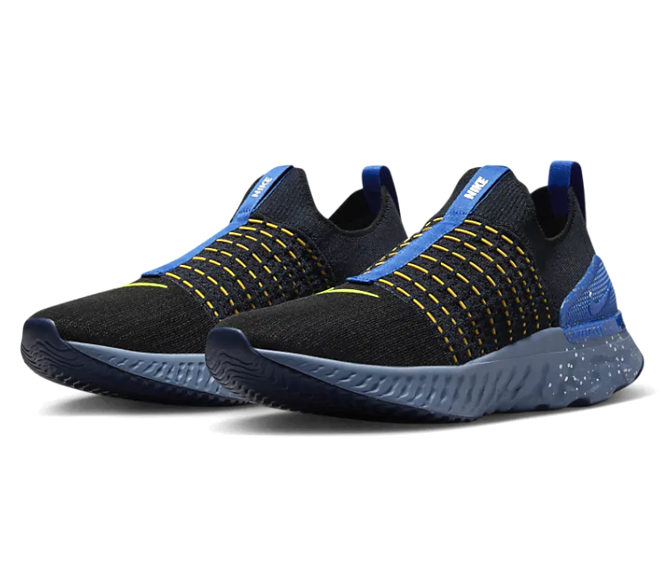 Menâs Nike React Phantom Run FK 2 (Black/Hyper Royal) â ShoeGrab