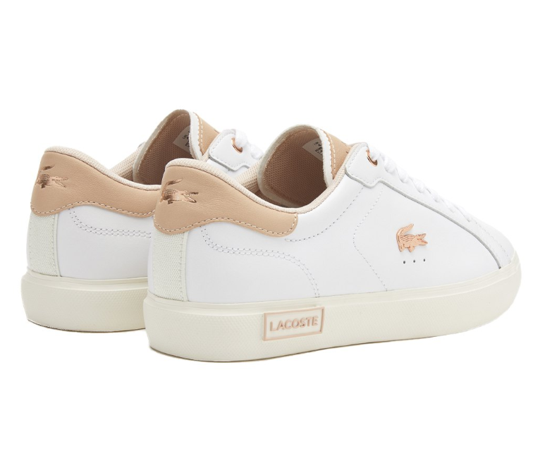 Official Women's Lacoste Powercourt 222 5 SFA in White/Light Pink at
