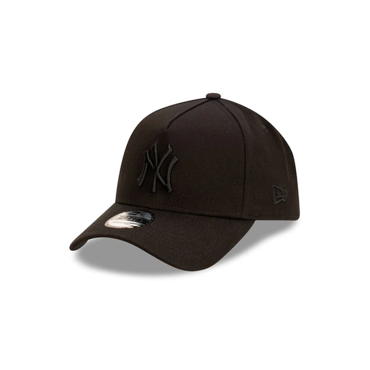 New Era N.Y Yankees 9Forty A-Frame SnapBack Cap (Black/Black)