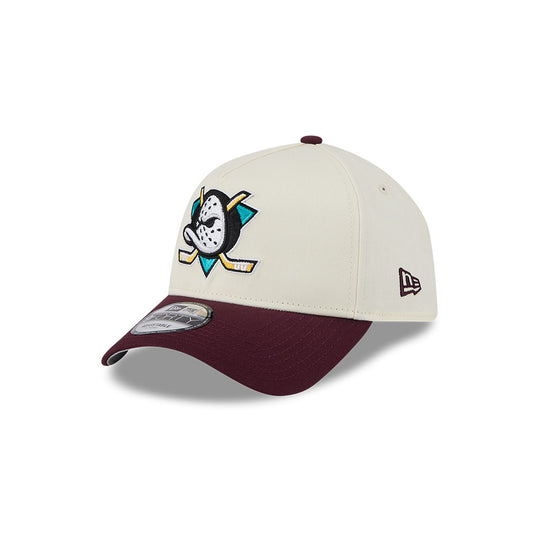New Era Anaheim Ducks 9Forty A-Frame Cap (White/Burgundy)