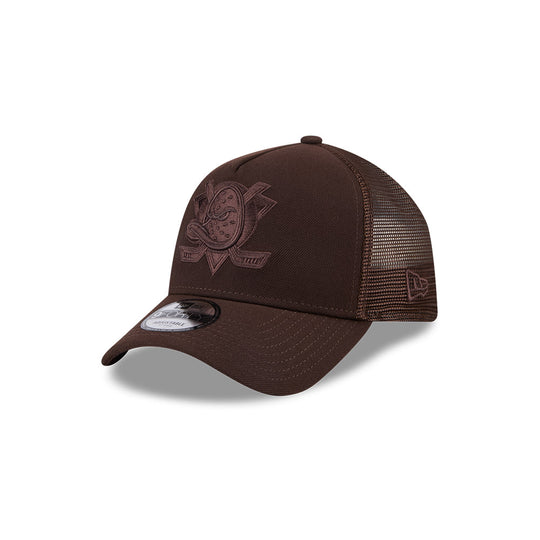 New Era Anaheim Ducks 9Forty A-Frame Trucker Cap (Mocha)