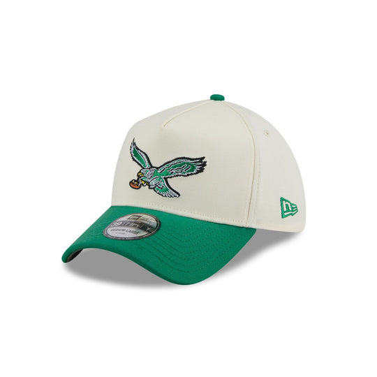 New Era Philadelphia Eagles 39Thirty A-Frame Adjustable Cap (Cream/Green)