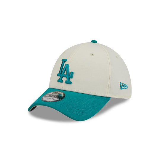 New Era L.A Dodgers 39Thirty Stretch Fit Cap (Chrome Teal)