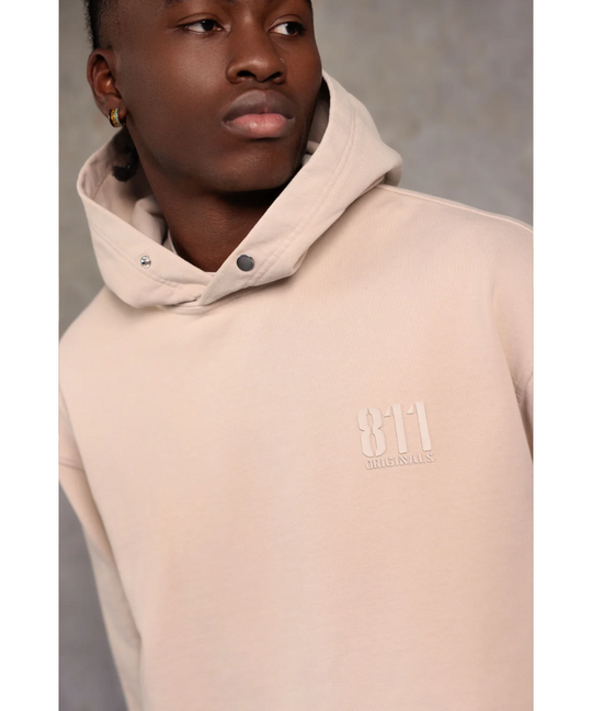 811 Originals Unisex Signature Logo Hoodie (Beige)