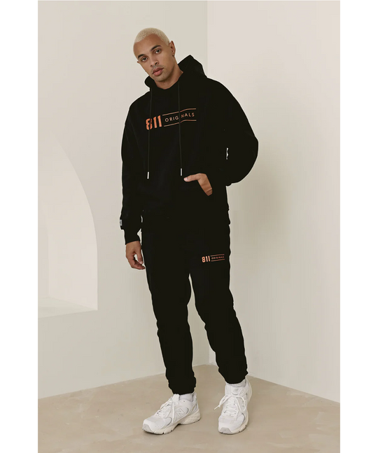 811 Originals Unisex Speed Hoodie (Black/Orange)