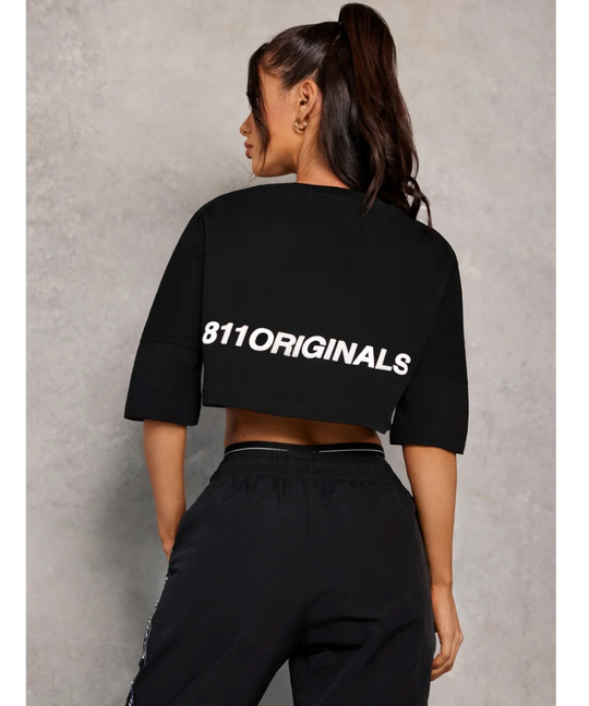 811 Originals Women's Empire Cropped Top (Black)