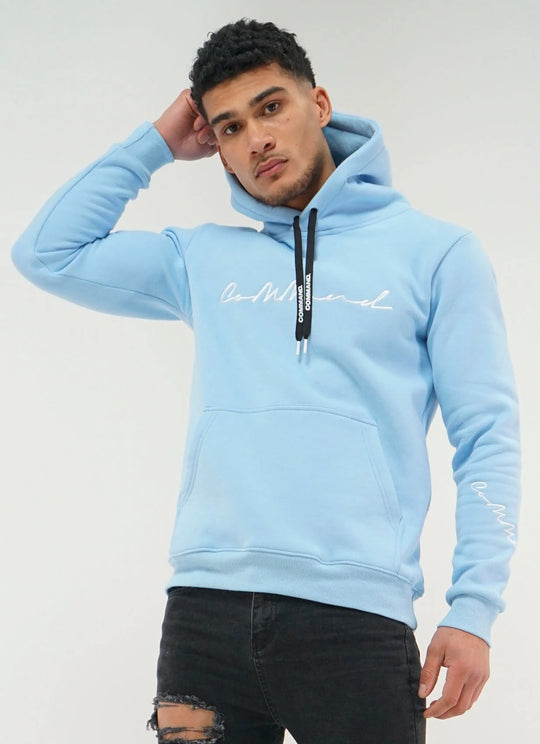Command Cursive Hoodie (Baby Blue)
