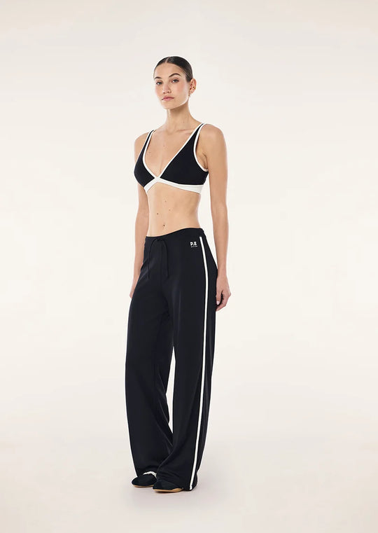 P.E Nation Cascade Wide Leg Legging (Black/Whisper White)