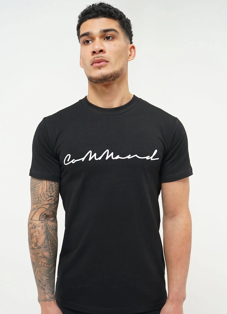 COMMAND Cursive T-Shirt (Black) – ShoeGrab