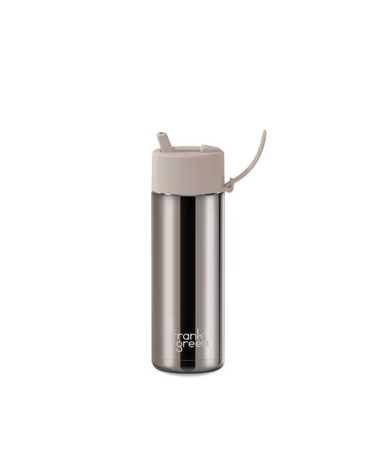 Frank Green Reusable Ceramic Bottle Chrome 595ml (Moon Dust)