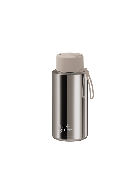 Frank Green Reusable Ceramic Bottle Chrome 1L (Moon Dust)