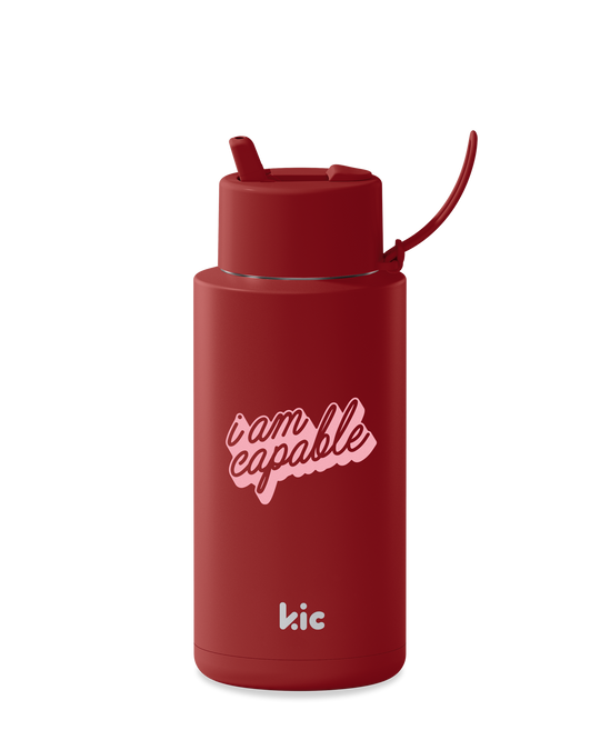 Frank Green x KIC 1L Ceramic Reusable Bottle (Cherry)