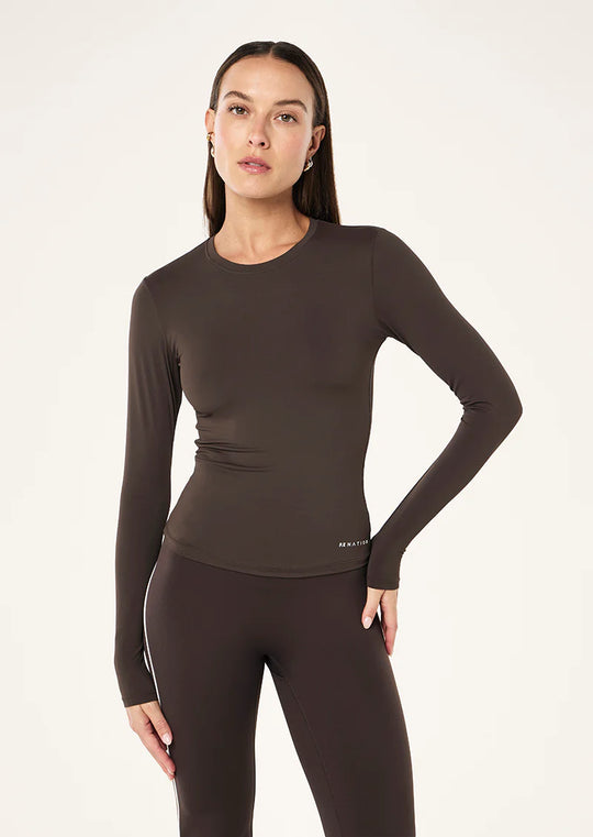 P.E NATION Foundation LS Top (Coffee)