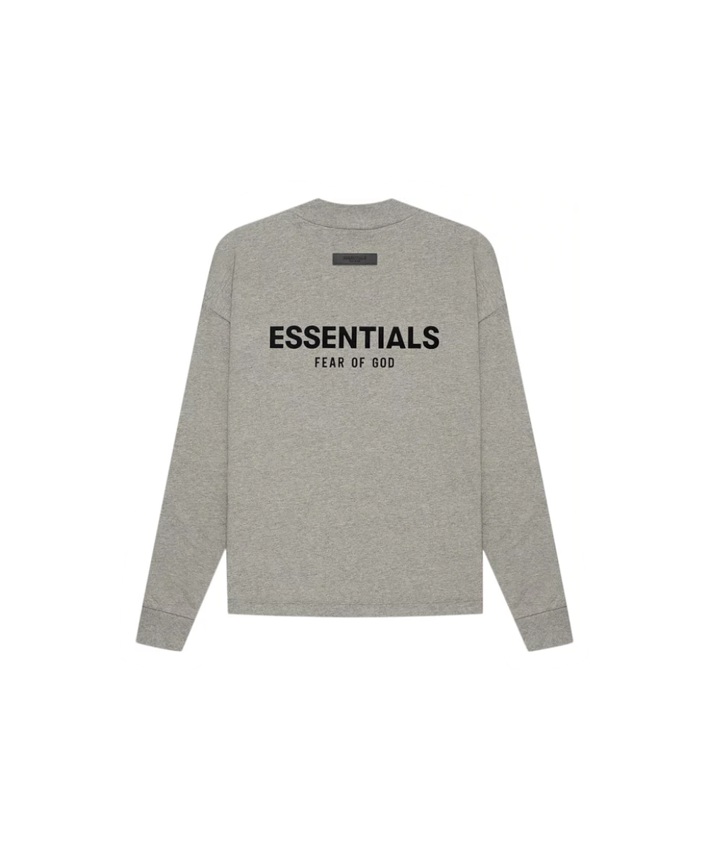 Official Fear Of God ESSENTIALS Long Sleeve Tee in Dark Oatmeal at