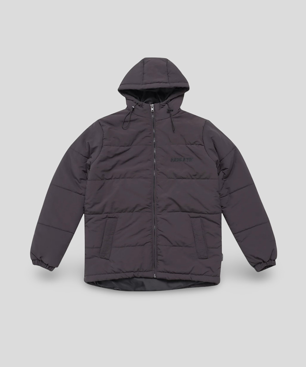 Official Henleys Overdrive Hooded Puffer in Coal at ShoeGrab