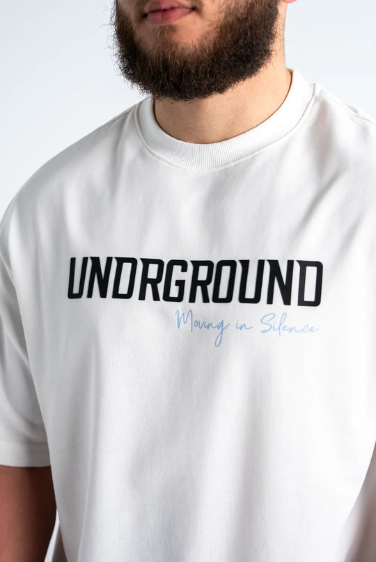 UNDRGROUND Moving in Silence Tee (Snow/Blue)
