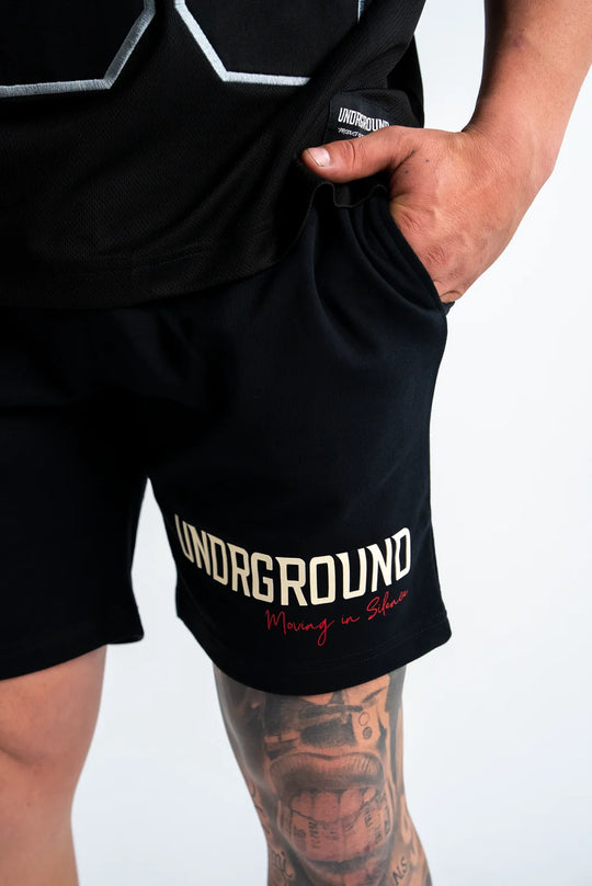 UNDRGROUND Moving in Silence Shorts (Black/Cream)