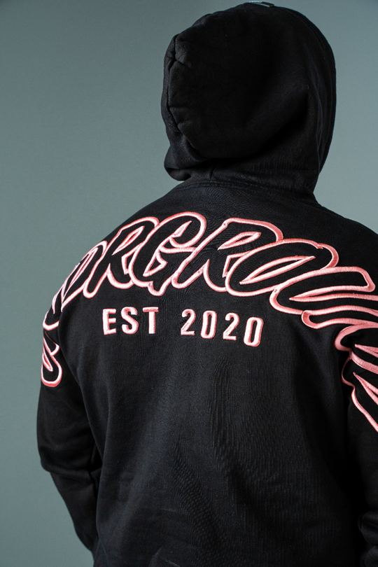 UNDRGROUND Hype Hoodie (Black/Salmon)