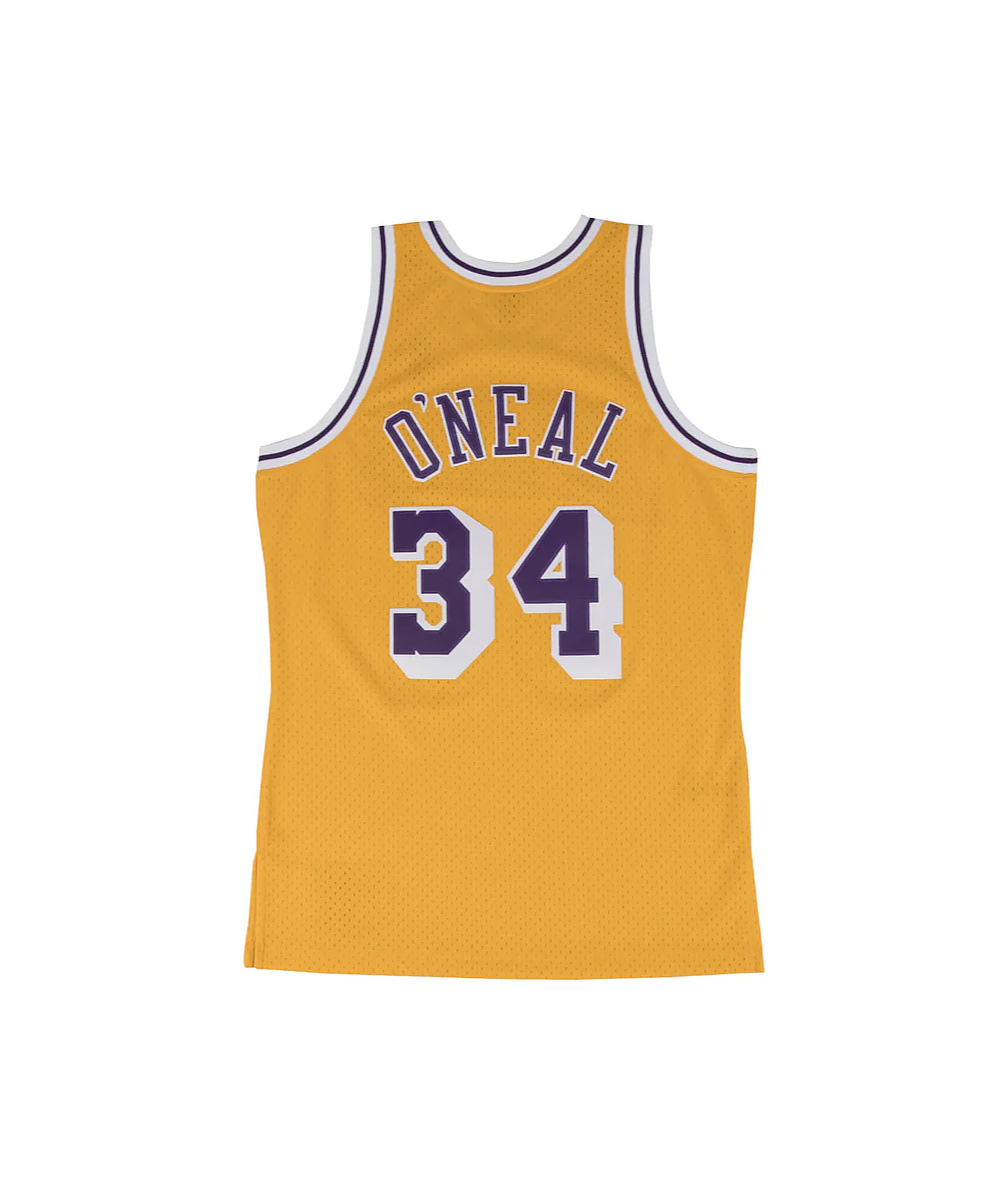 Buy the Lakers 34 O'neal Men Yellow/Purple Jersey Sz X