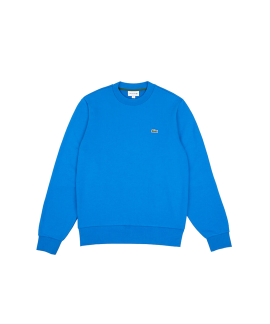 Lacoste Classic Fit Crew Neck Fleece Sweater (Blue)