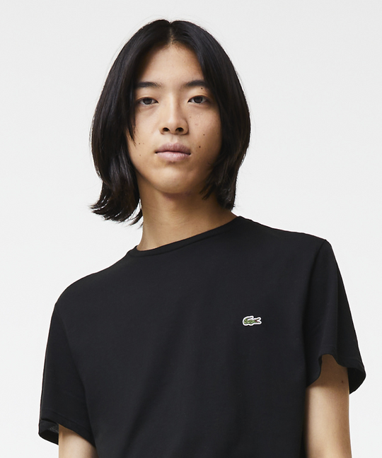 Lacoste Classic Crew Neck Pima Tee (Black)