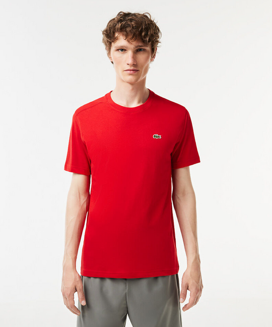 Lacoste Essentials Crew Neck Sports Tee (Red)