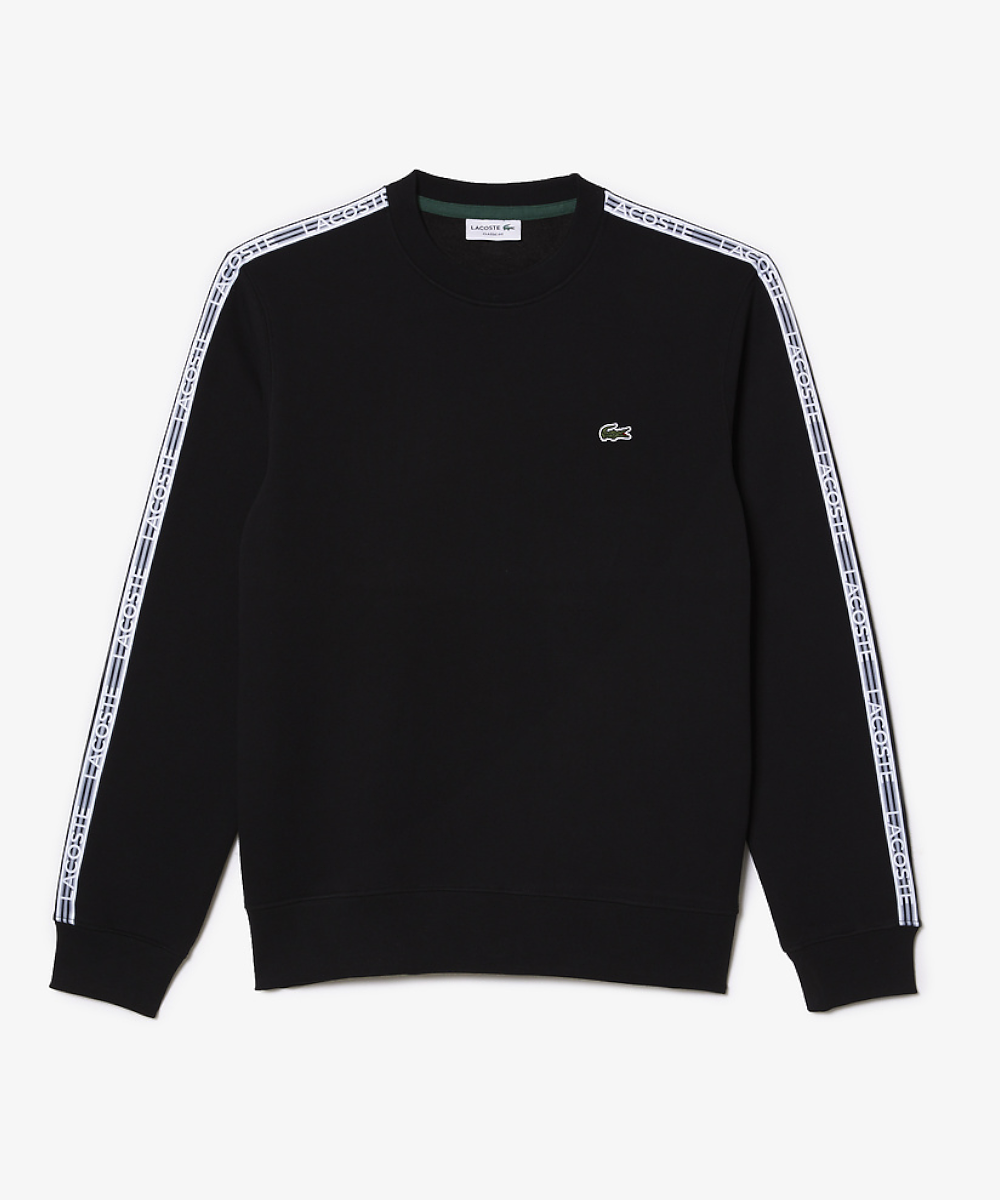 Lacoste tape fleece crew sweatshirt Clearance