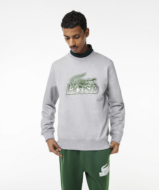 Lacoste Neo Heritage Crew Neck Sweater (Grey Chine)
