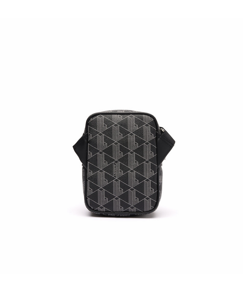 Official Lacoste The Blend Monogram S Crossover Bag in Noir at ShoeGrab