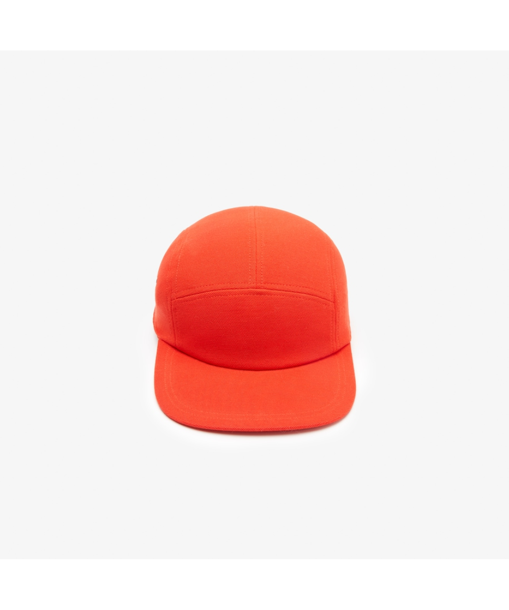 Official Lacoste Unisex Girolle Organic Cotton Pique Cap in Orange at ShoeGrab