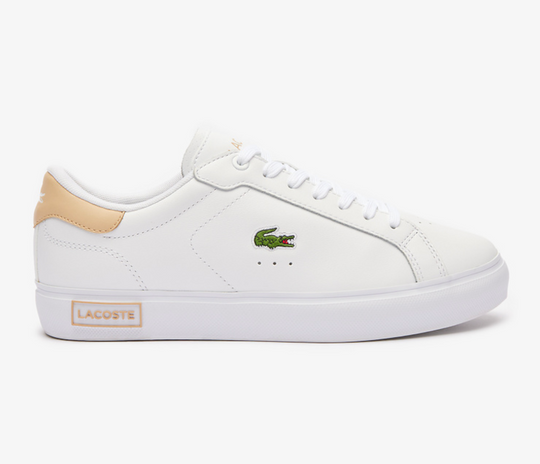 Women’s Lacoste Powercourt 124 1 SFA (White/Light Brown)