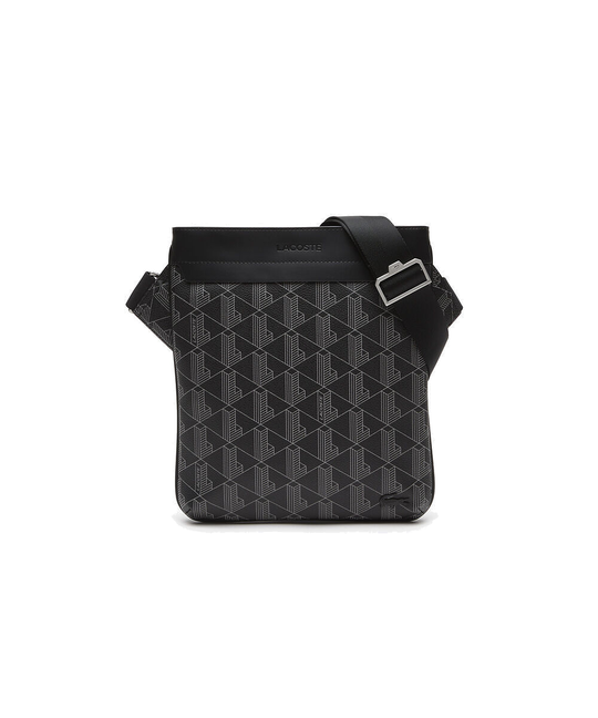 Lacoste The Blend Flat Crossover Bag (Monogram Noir)