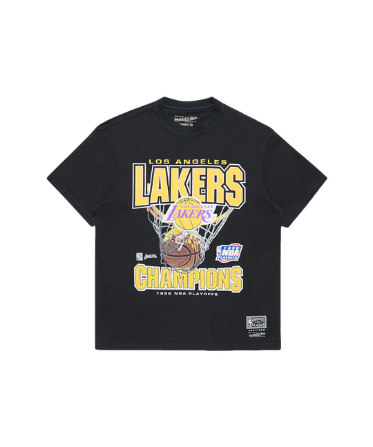 Mitchell & Ness Los Angeles Lakers Nothing But Net Tee (Faded Black)