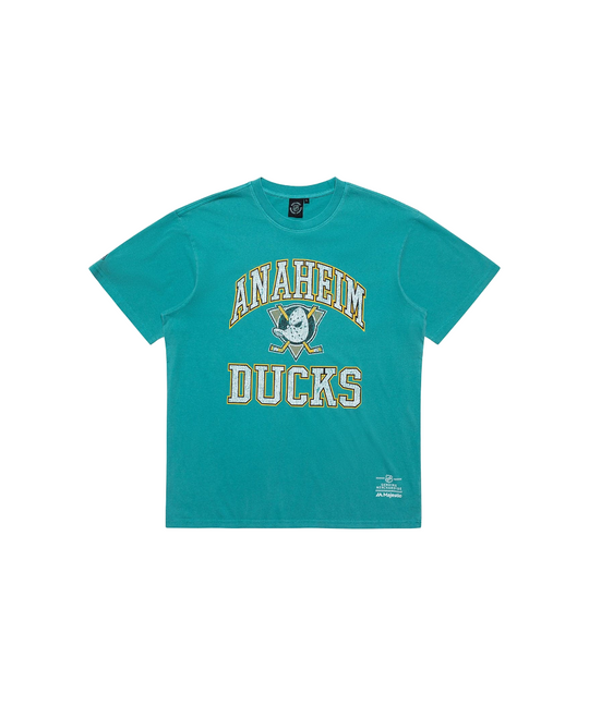 Majestic Anaheim Mighty Ducks Ivy Arch Vintage Tee (Faded Teal)