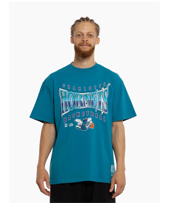 Mitchell & Ness Charlotte Hornets GLOW UP Tee (Hornets Blue)