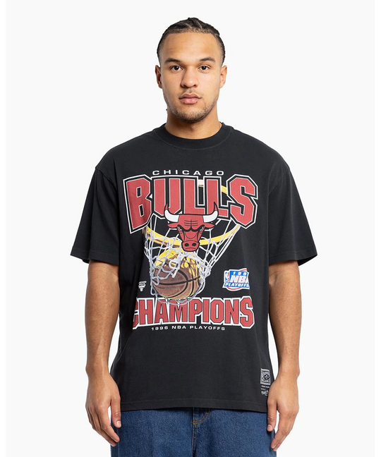 Mitchell & Ness Chicago Bulls Nothing But Net Tee (Faded Black)