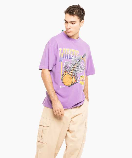 Mitchell & Ness L.A Lakers Fireball Tee (Purple)
