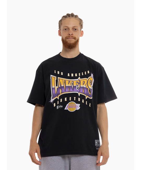 Mitchell & Ness Los Angeles Lakers GLOW UP Tee (Faded Black)