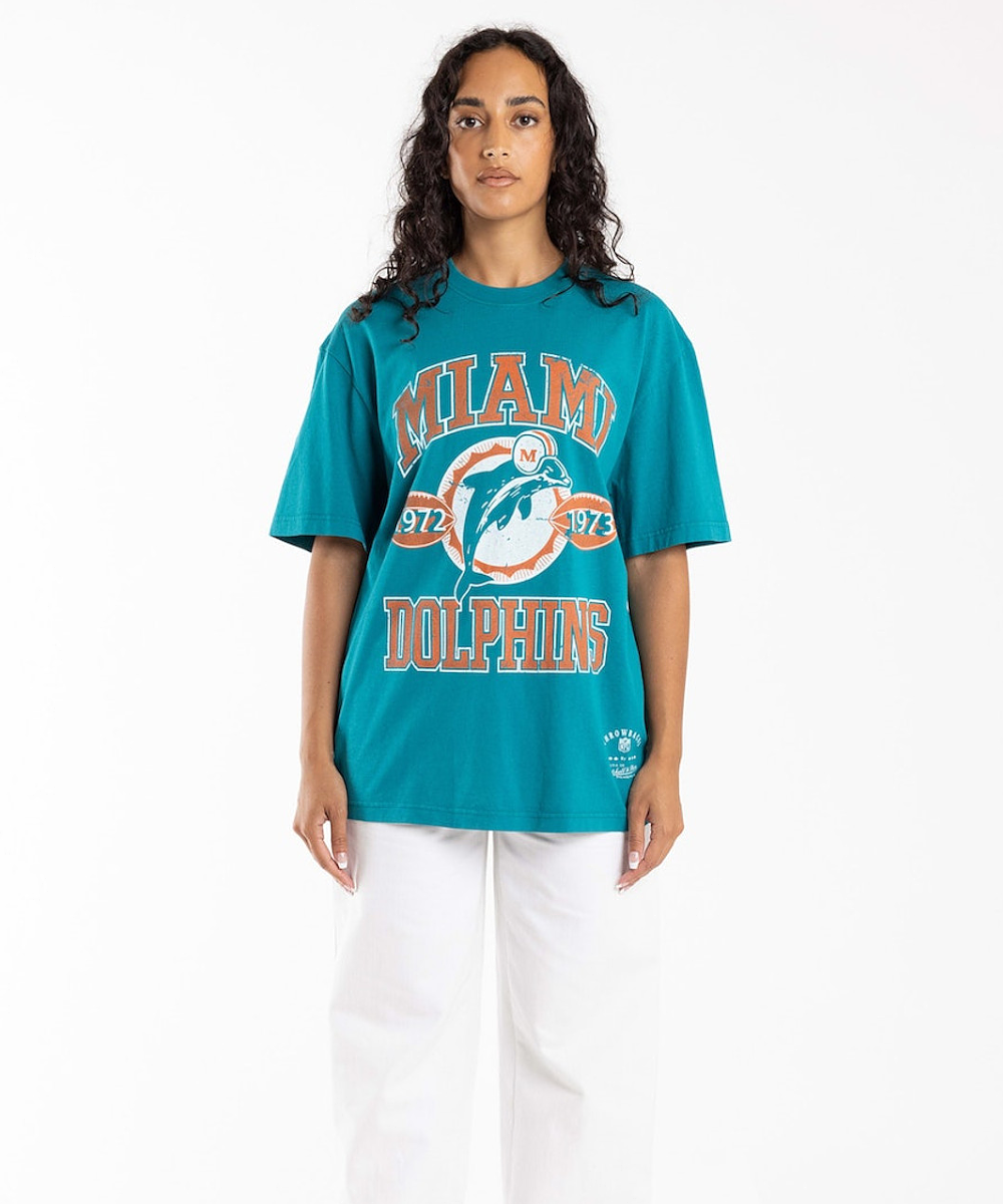 Mitchell & Ness Miami Dolphins Back 2 Back Tee Teal