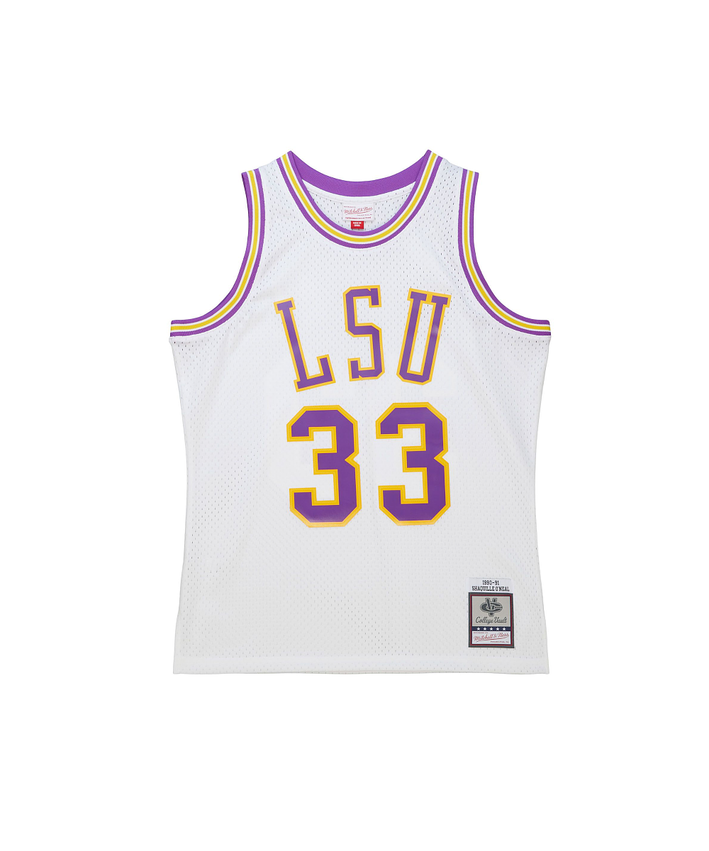 Men's Mitchell & Ness Shaquille O'Neal Purple LSU Tigers Authentic Jersey