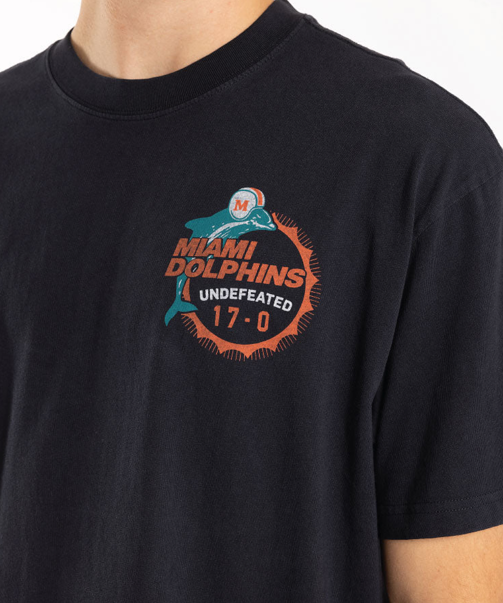 Official Mitchell and Ness Miami Dolphins Undefeated Vintage Tee