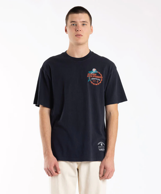 Mitchell and Ness Miami Dolphins Undefeated Vintage Tee (Faded Black)