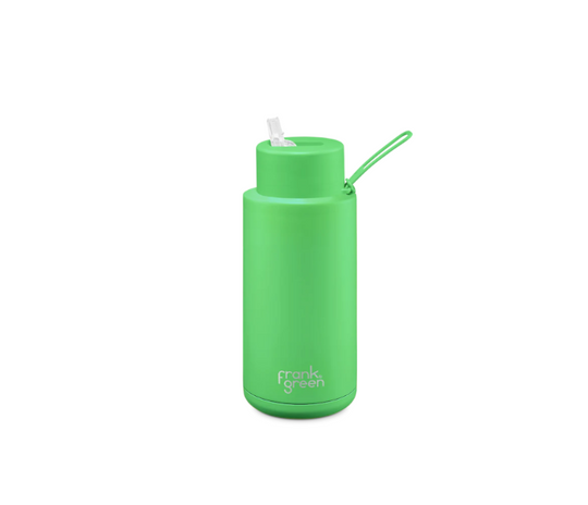 Frank Green Reusable Ceramic Bottle 1L (Neon Green)