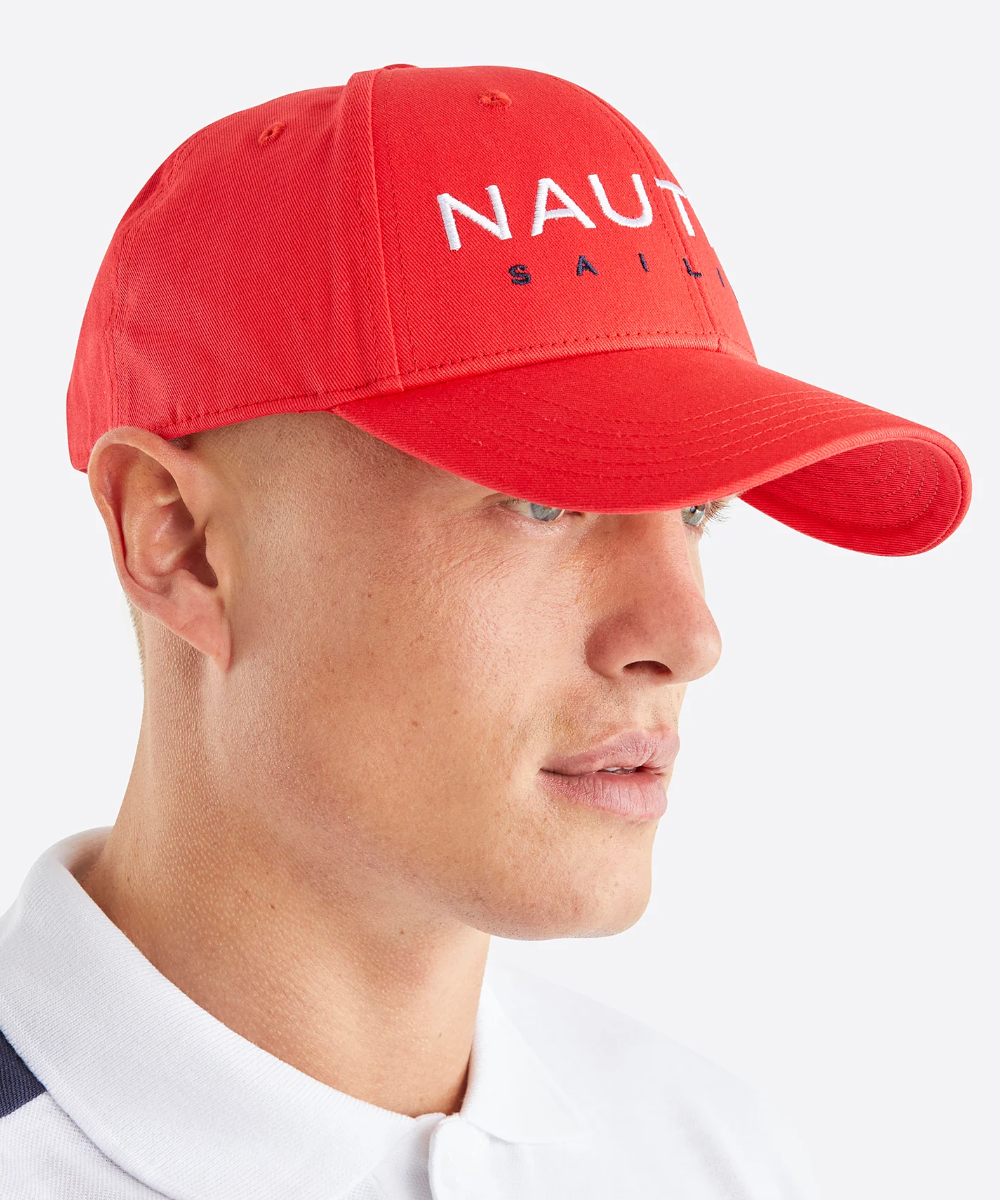 Official Nautica Baltic Strapback Cap in True Red at ShoeGrab