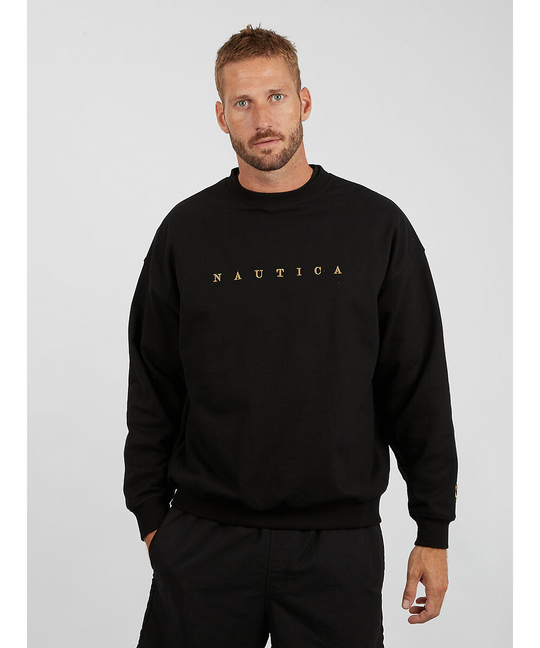 Nautica Lynche Heavyweight Crew Sweater (Black)