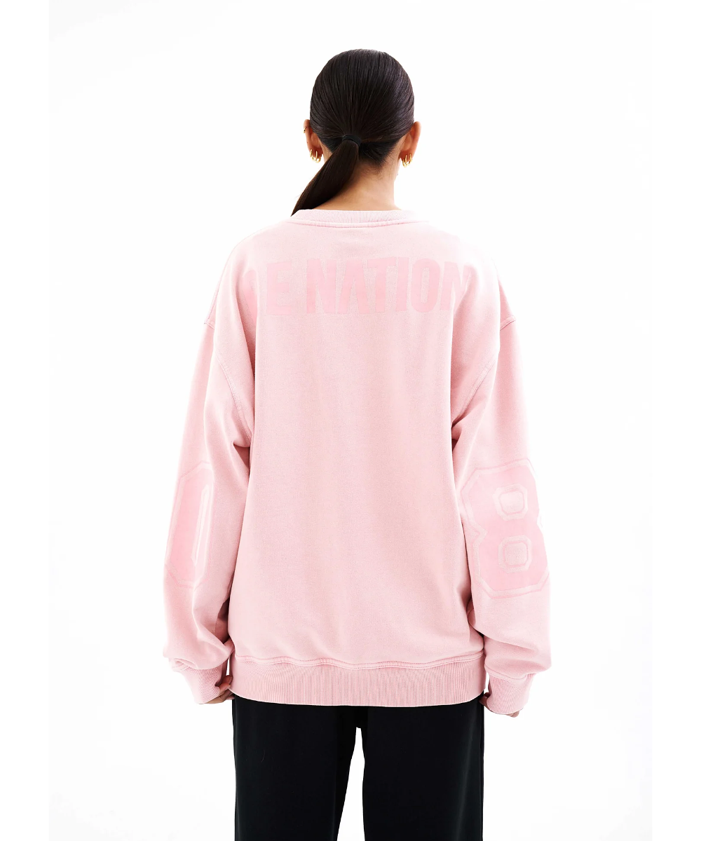 Official P.E Nation Backfield Sweater in Flamingo Pink at ShoeGrab
