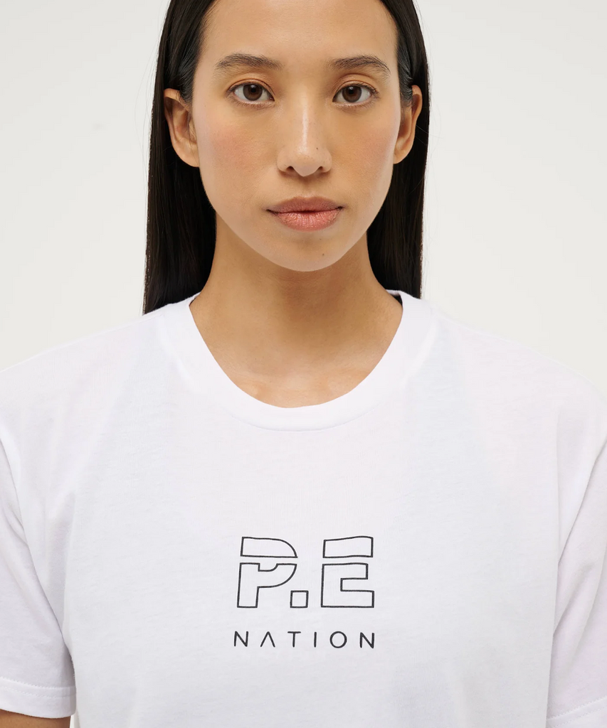 Official P.E Nation Heads Up Tee in Optic White at ShoeGrab