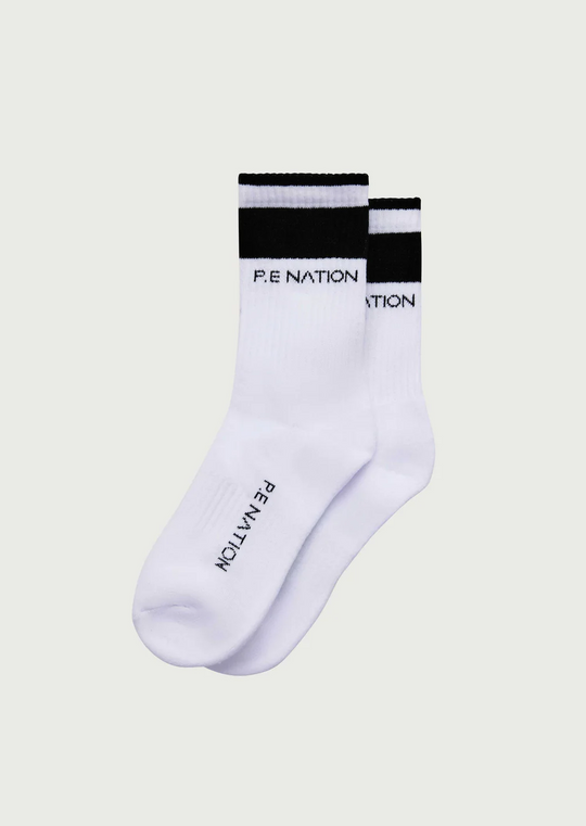 P.E Nation Homage Sock (Optic White)