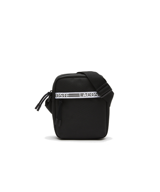 Lacoste Canvas Vertical Camera Bag (Noir Blanc)